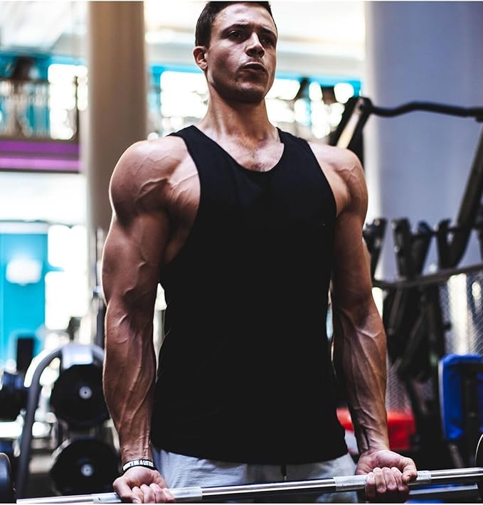 FUXERT Men's Sauna Vest Workout Sweat Tank Top Waist Trainer for Men Compression Sweat Enhancing Vest