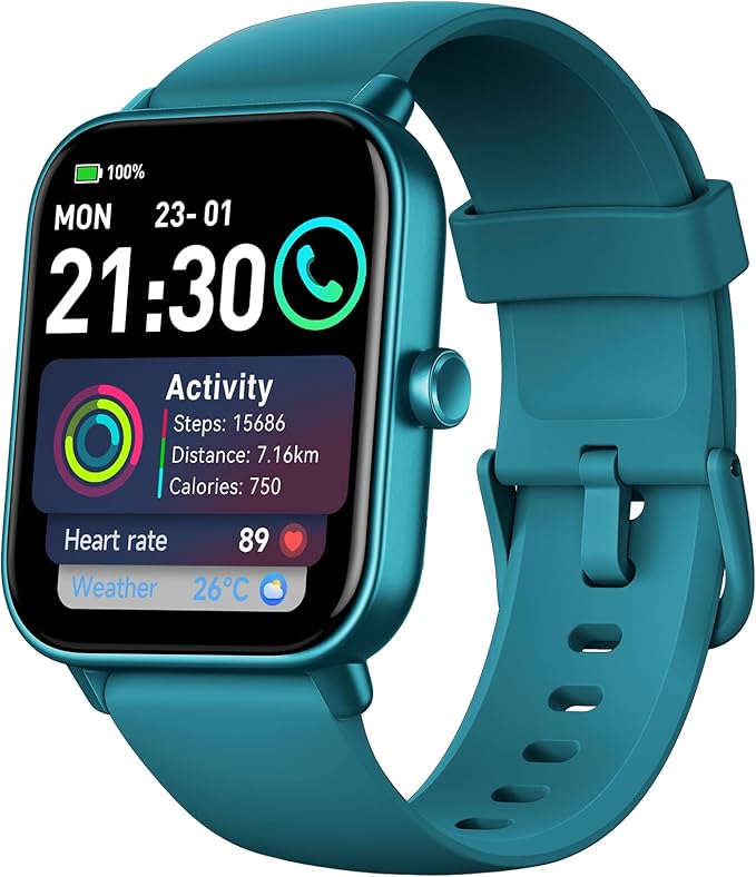 Smart Watches for Men Women Make/Answer Call, Alexa Built in, 1.8" HD Fitness Tracker with SpO2 Heart Rate/Sleep Monitor/IP68 Waterproof, Step Counter Smart Watch for iPhone/Samsung/Android