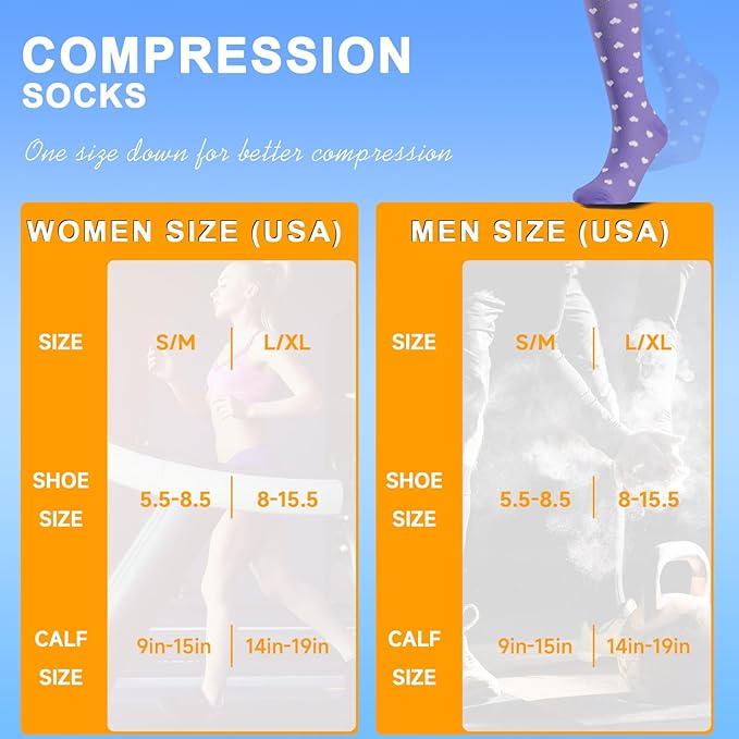 bropite Compression Socks for Women & Men Circulation-Support Knee High Socks 20-30 mmhg-Best for Running,Medical,Nurse,Travel
