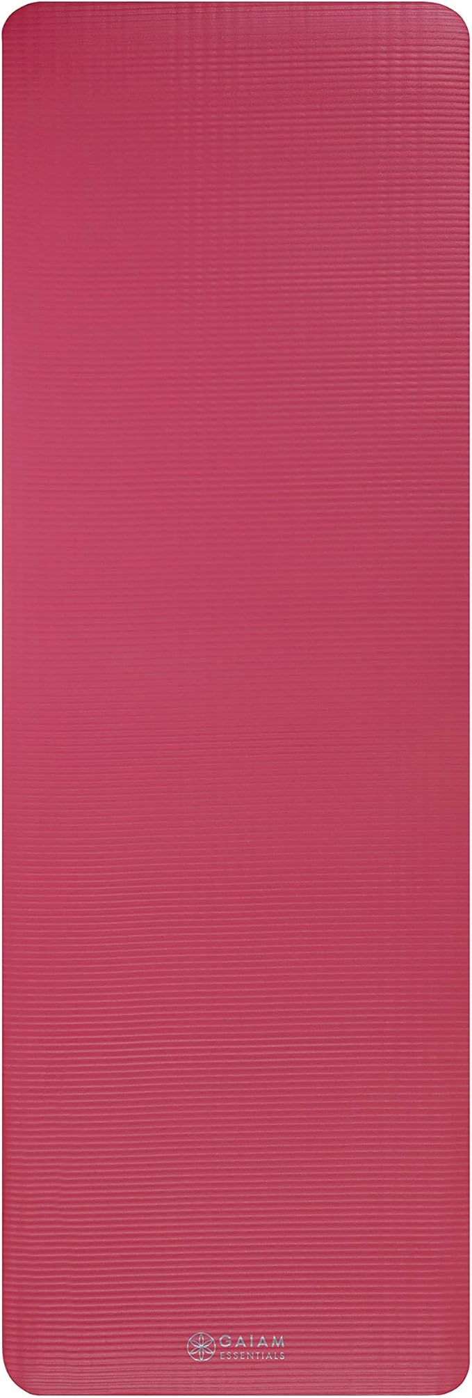 Gaiam Essentials Thick and Thin Yoga Mat Fitness & Exercise Mat with Easy-Cinch Carrier Strap