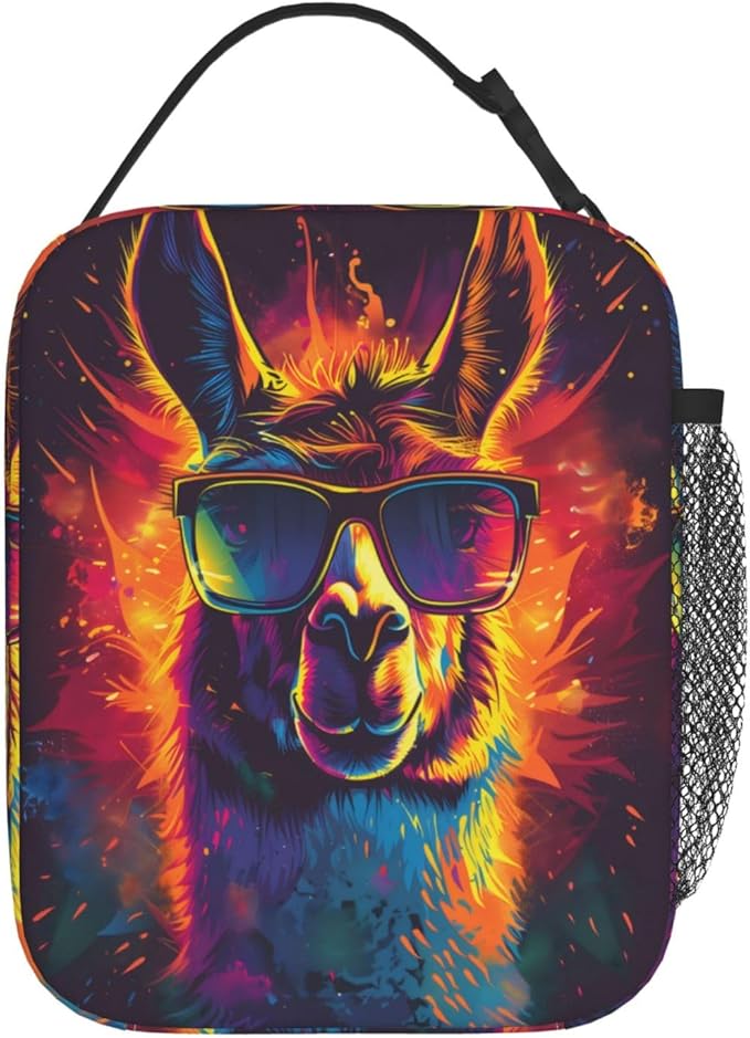 Insulated Lunch Box for Women Men, Alpaca Theme Lunch Box Reusable Portable Lunch Bag Cooler Tote Waterproof Lunch Container for Office Picnic Work Travel