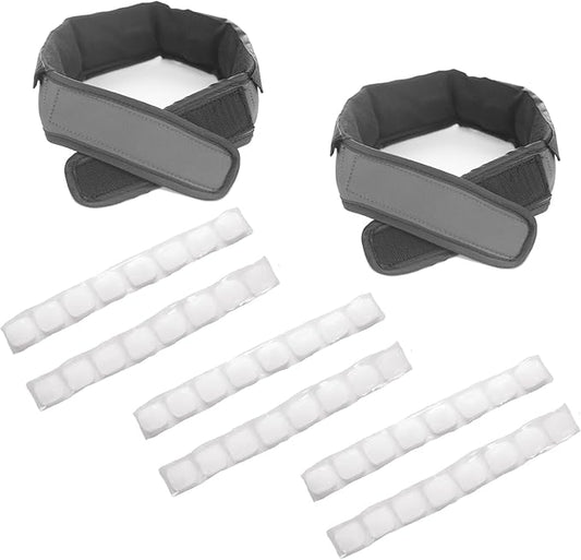 FlexiFreeze Cooling Collar - Neck Cooling Ice Wrap for People 2 Pack (Charcoal/Charcoal)