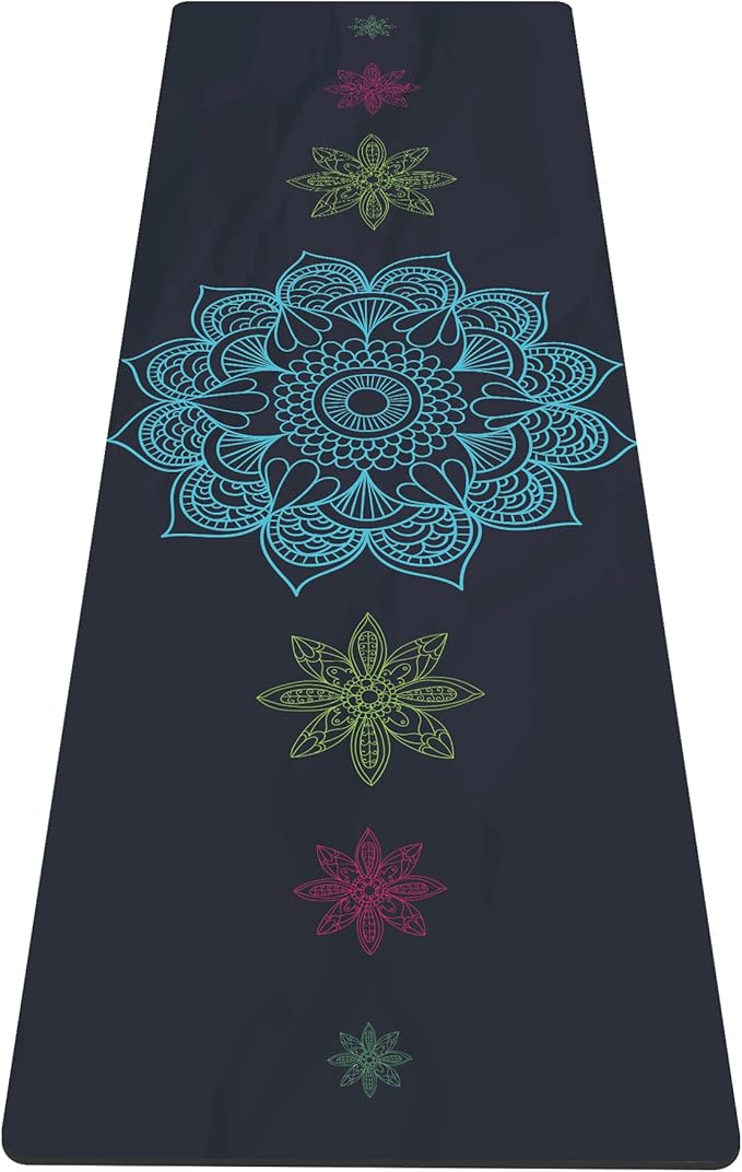 nuveti Yoga Mat Print Extra Thick TPE Non Slip Fitness Exercise Mat with Carrying Bag,72"x24" Extra Thick 6MM Exercise & Workout Mat for Yoga, Pilates Fitness and Floor Exercises