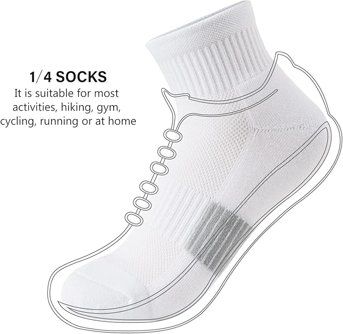 Gonii Ankle Socks Womens Athletic Thick Cushioned Running Hiking Low Cut 5-Pairs