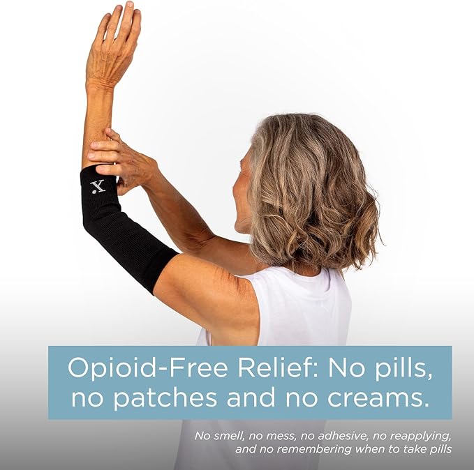 Medicine-Infused Pain Relieving Elbow Compression Sleeve for Men and Women with Elbow Pain, Tennis Elbow, Tendonitis, and Arthritis