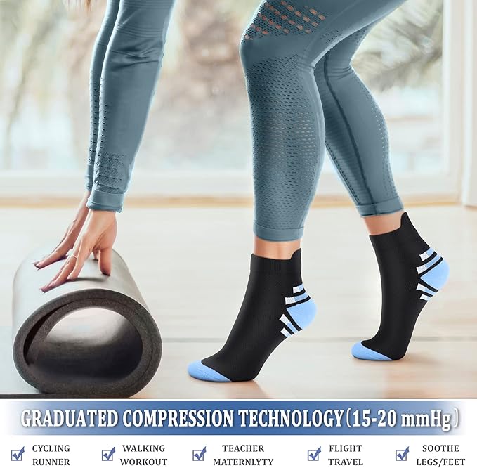 CHARMKING Compression Socks for Women & Men Circulation 15-20 mmHg is Best for Athletic Running Cycling Nurse Daily Wear