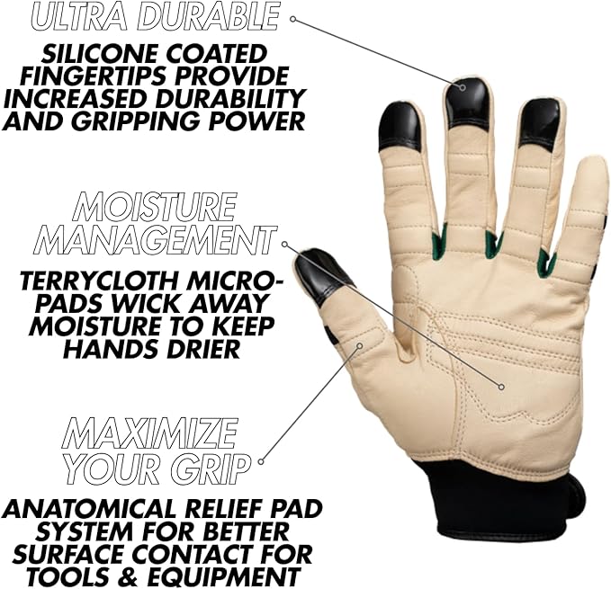 Bionic ReliefGrip Premium Leather Gardening Gloves