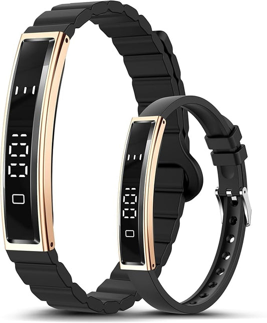 Sleep & Fitness Tracker with 2 Bands, Lightweight Smart Bracelet Wristband for Women Men, 24/7 Heart Rate, Blood Oxygen & Stress Monitor, Waterproof Health Trackers, No Subscription Fee (Rose Gold)