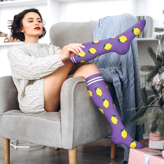 Bluemaple Compression Socks for Women & Men Circulation (6 Pairs) 15-20 mmHg is Best Support for Athletic Running Cycling