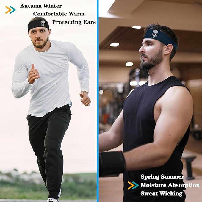 3 PCS Sport Headbands for Men Women Workout Cooling Sweat Bands Headbands Men Sweatbands Running