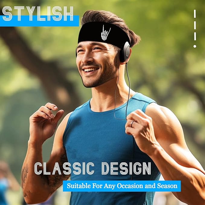 3Pcs Men Sports Headbands Sweat Bands for Men Women Sweatbands