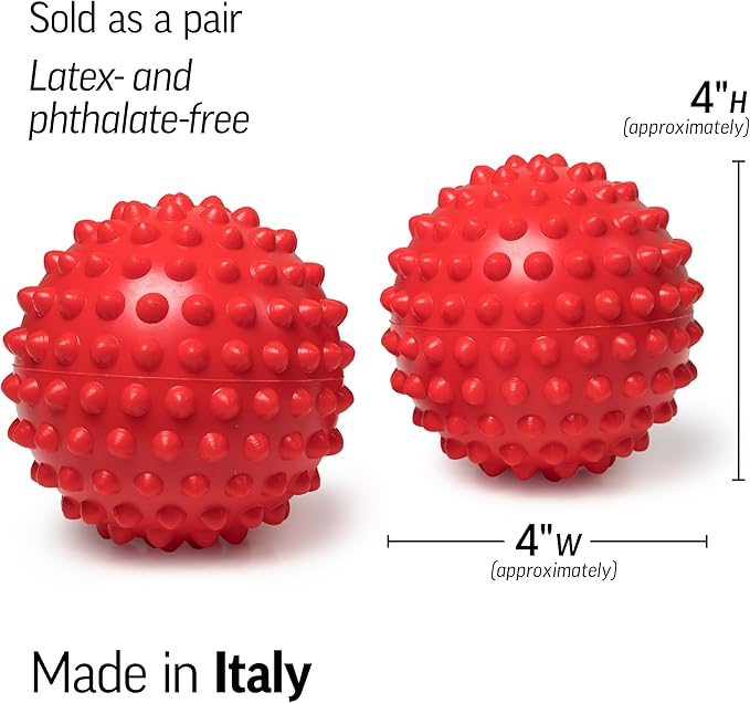 OPTP Franklin Method Easy Grip Ball Set (Pair) - Soft, Bumpy Inflatable Balls for Sensory Stimulation and Franklin Method Relaxation Exercises