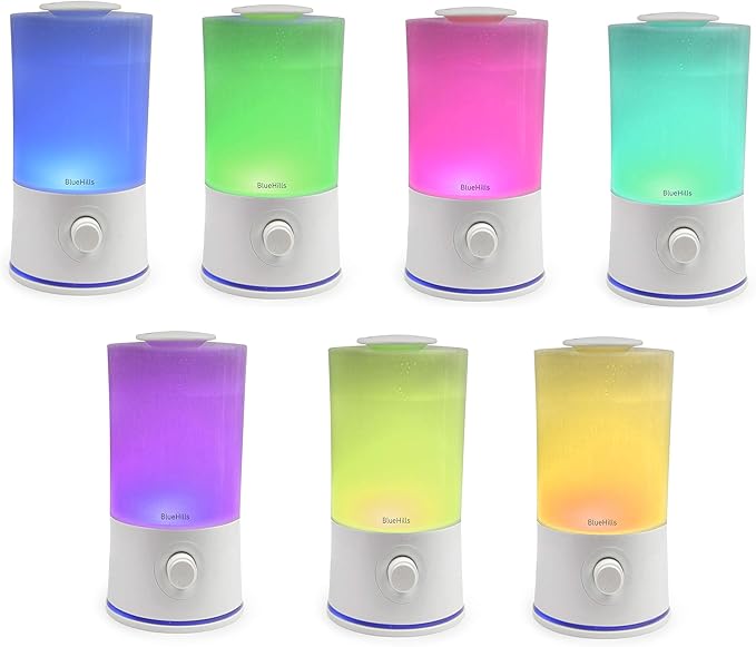 BlueHills Premium 2000 ML XL Large Essential Oil Diffuser Aromatherapy Humidifier for Large Room Home 40 Hour Run Huge Coverage Area 2 Liter Extra Large Capacity Huge Diffuser High Mist White E001