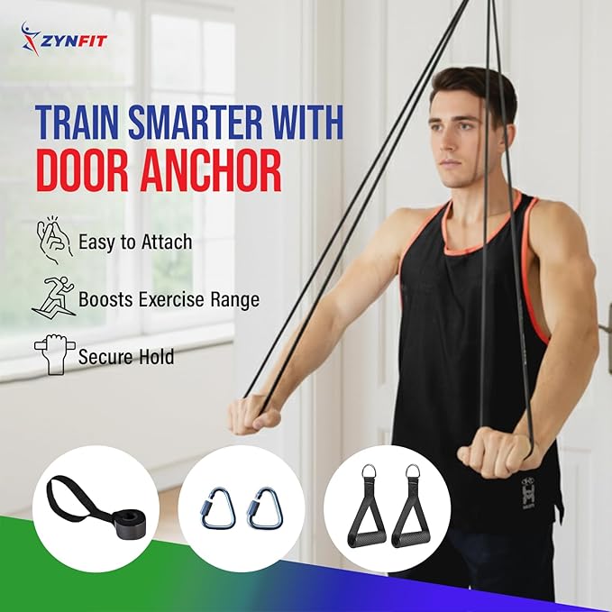 Resistance Bands, Set of 5 Pull Up Bands for Working Out for Men and Women, Exercise Bands for Physical Therapy, Strength Training, Workout Bands for Home Gym with Door Anchor & Workout Manual