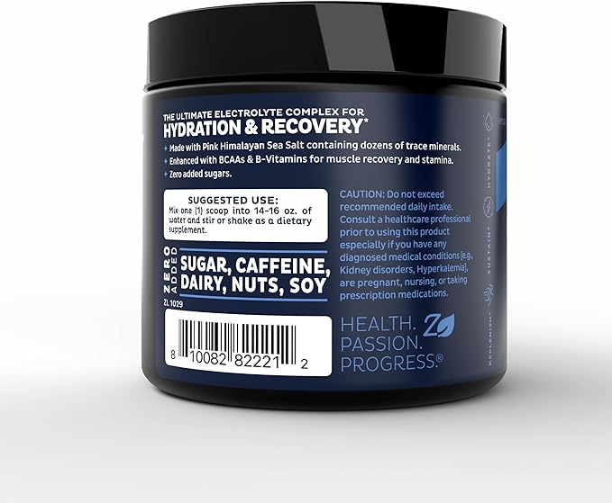 Zeal Electrolyte Powder Recovery Drink (30 Servings | Strawberry Vanilla) w 0 Sugar +BCAAs +B-Vitamins Electrolyte Supplement w Potassium Zinc & Magnesium for Hydration - Keto Electrolytes