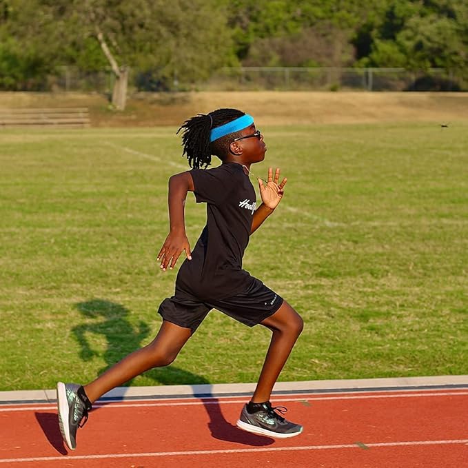 Cotton Sports Headbands - 7 Colorful Sweatbands for Men & Women, Non-Slip Headbands for Running, Fitness & Gym