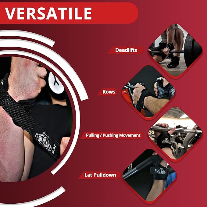 Bear Grips Wrist Straps for Weightlifting Alternative to Traditional Lifting Straps Gym, Modern Weight Lifting Straps, Deadlift Straps, Gym Straps. Lifting Grips with Wrist Support, for Men and Women
