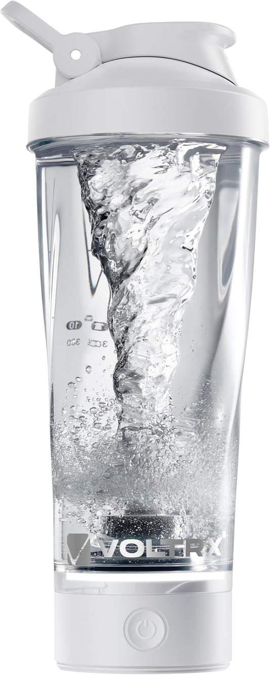 VOLTRX Premium Electric Protein Shaker Bottle, Made with Tritan - BPA Free - 24 oz Vortex Portable Mixer Cup/USB C Rechargeable Shaker Cups for Protein Shakes