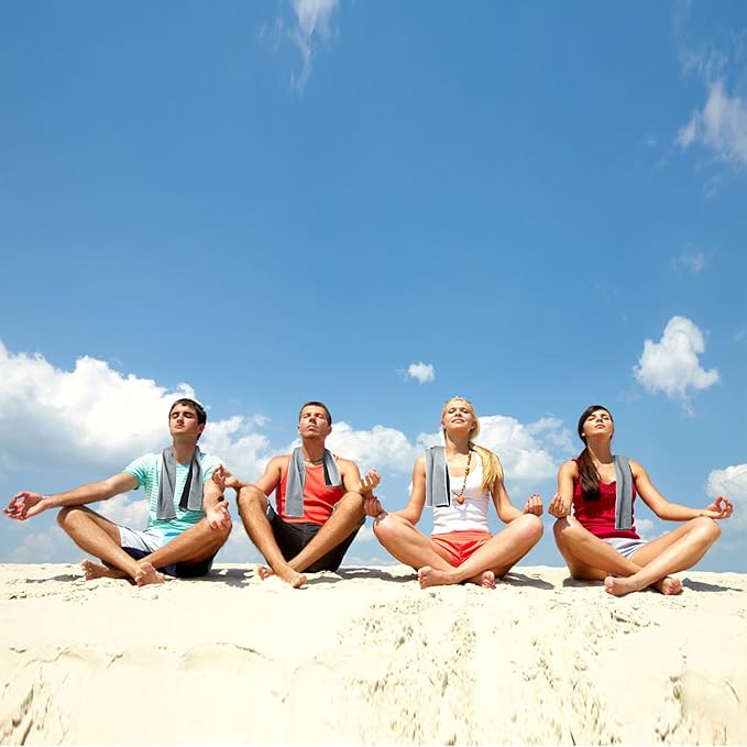 Biange Cooling Towels (40"x 12", Pack of 30) for Neck and Face, Cold Towel for Hot Weather, Sports, Workout, Fitness, Gym, Yoga, Golf, Pilates, Travel, Camping & More