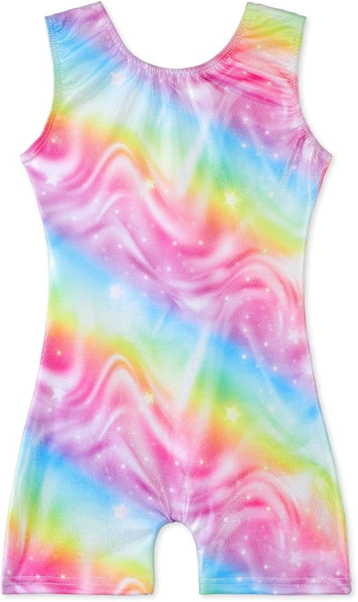 EQSJIU Leotards for Girls Gymnastics Sleeveless Sparkly Toddler Tumbling Outfits Dance Clothes Biketards for Kids 1-10 Years