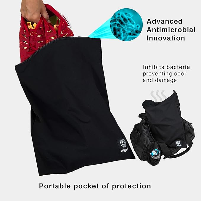 Waterproof Sweaty Clothes Bag Antimicrobial Wet Dry Pouch Inhibits Bacteria & Smelly Odor from Dirty Sport Laundry & Swimsuits for Fresh Gym Bag & Travel Luggage 14.5 X 17 inch Eco Made In USA