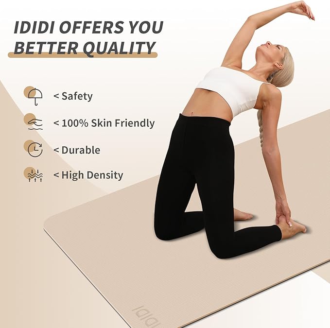 Yoga Mat with Strap,Non-Skid Workout Mat,8mm Thick Yoga Mat,POE Yoga Mats for Women Men Kids,Exercise Mat with Easy-Cinch,72"x24"x0.32” (183x61x0.8cm)