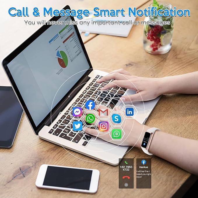 Fitness Tracker,2025 Smart Watch with Blood Pressure Heart Rate & Sleep Monitor IP67 Waterproof Step Calorie Counter Pedometer Fitness Activity Watch for Men Women Android iOS Phone (Pink)