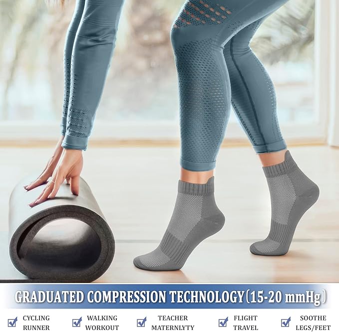 CHARMKING Compression Socks for Women & Men Circulation 15-20 mmHg is Best for Athletic Running Cycling Nurse Daily Wear