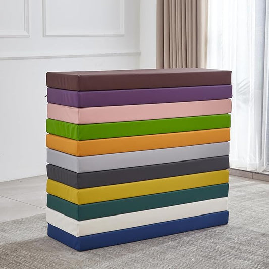 Custom Bench Cushion for Indoor Outdoor Furniture Non-Slip Rectangle Window Seat Cushion