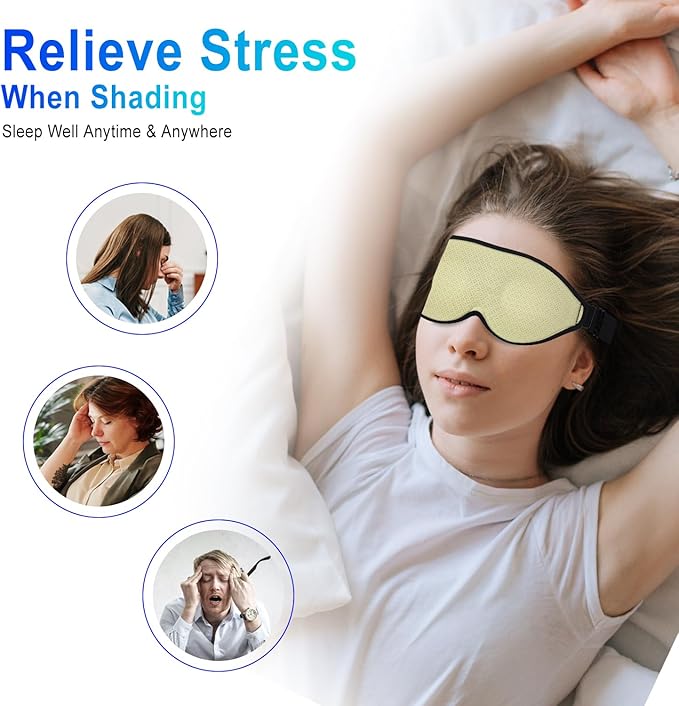 3D Sleep Mask, 100% Blackout 3D Contoured Sleep Eye Mask, Comfortable & Super Soft Sleeping Mask with Adjustable Straps for Women, Men, Sleeping Travel Yoga Naps (Avocado Green)