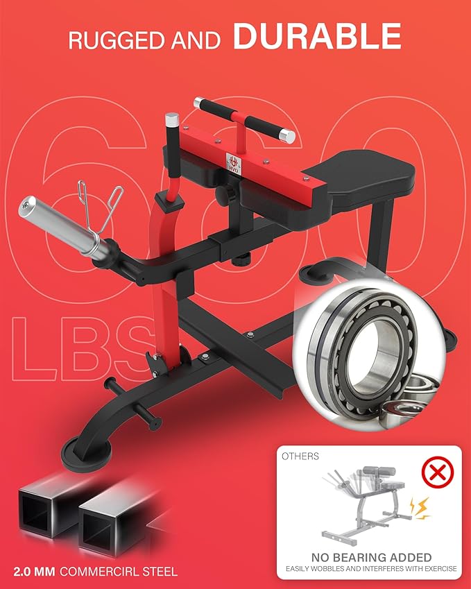 HVO Seated Calf Raise Machine: Calf Machine Home Gym Calf Workout Machine Leg Training and Exercise