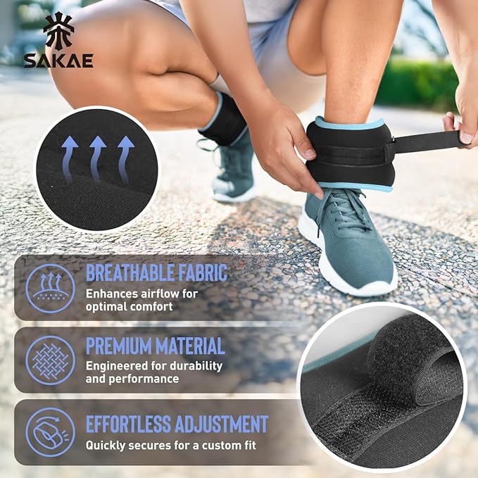 SAKAE Exercise Step Platform Set with Ankle Weights & Measuring Tape, Adjustable Height 2 Level Risers Workout Step Trainer, Aerobic Steppers for Home Gym Exercise Fitness Workout, Multiple Colors
