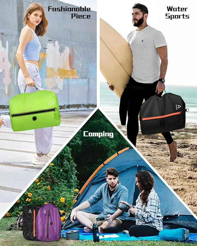 Zurligi Vacuum Compression Bags with Pump for Travel - Reusable, Portable Travel Pack Vacuum Bag Kit for Suitcases, Backpack