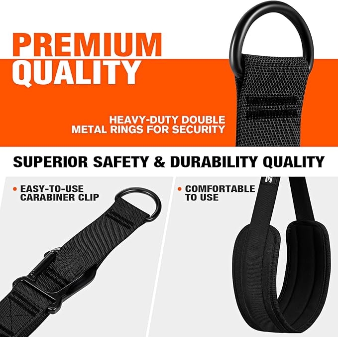 Pull Up Assistance Bands, Pull Up Bar Resistance Bands, Pull Up Bands for Enhanced Strength Training, Muscle Training, 3 Heavy-Duty Adjustable Pull Up Assist Strap & Comfortable Foot Strap