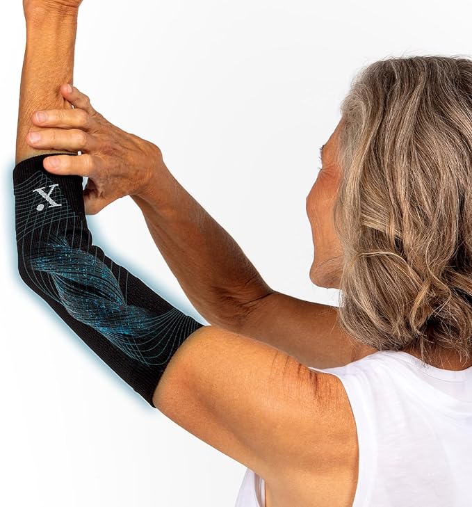 Medicine-Infused Pain Relieving Elbow Compression Sleeve for Men and Women with Elbow Pain, Tennis Elbow, Tendonitis, and Arthritis