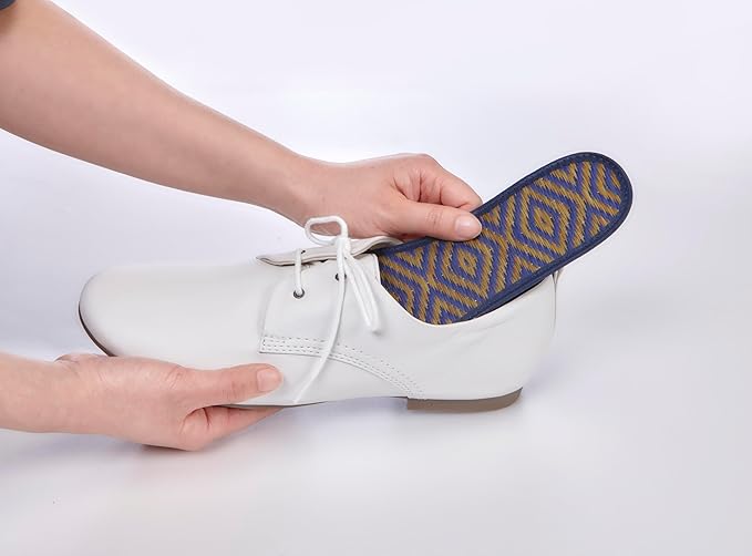 Japanese Traditional Organic Igusa Insoles, Smooth Sweat-Absorbing Deodorant Non-Slip Breathable Insoles Made of Igusa (Japanese Soft Rush Grass) (US Size 4, 22-22.5cm, Blue)