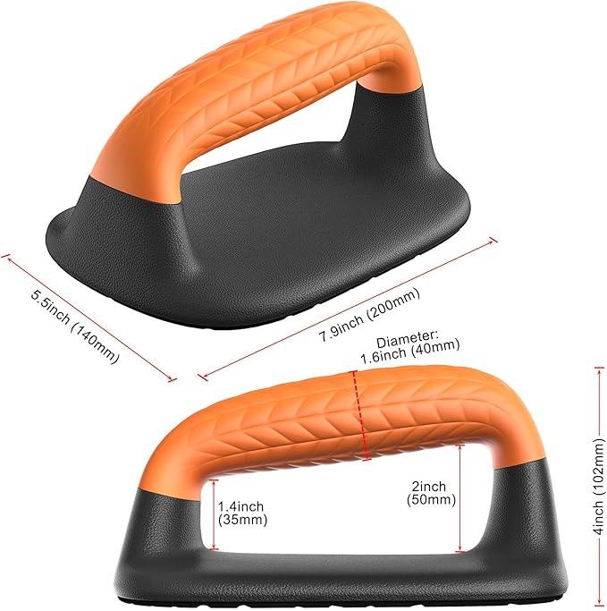 SELEWARE Push Up Bars Pushup Stands Handstand Bars, Soft Rubber Handle Provide Comfy Grip, Fit for Calisthenics, Fitness, Floor strength training, Stable and Sturdy Construction Support 500 lbs