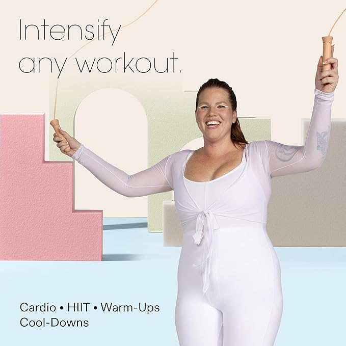 Bala Weighted Jump Rope for Women & Men - Adjustable & Replaceable Jumping Rope for Adults - Workout Jump Rope Ergonomically Designed for Cardio & HIIT - Skipping Rope with Silicone Handles