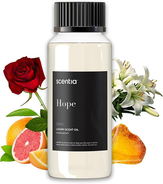 Floral Inspired Diffuser Oil Refill - Scentia Hope Dupe Fragrance Oil Blend, Home Luxury Scents, Essential Oil Sets, Humidifiers & Candle Making | 120ml, 4.06FlOz, Mothers Day Gift