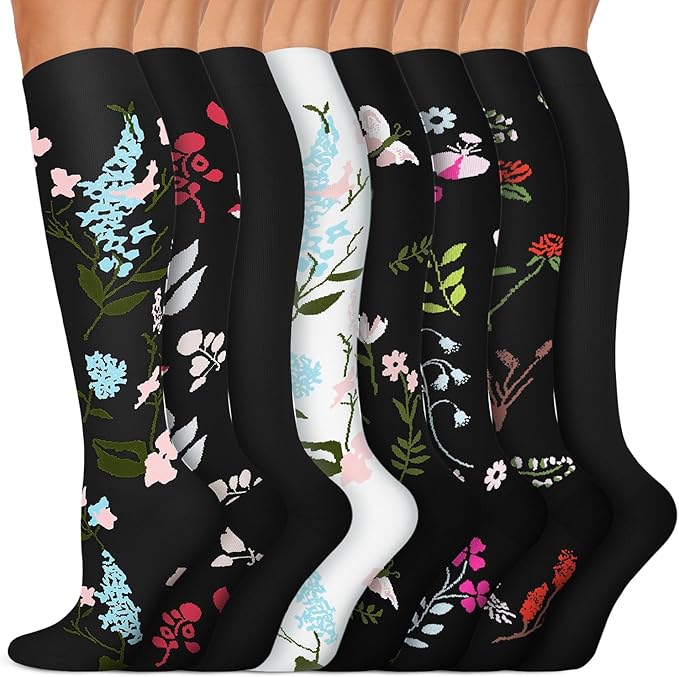 Iseasoo Copper Compression Socks (15-20 mmHg) for Men & Women - Running, Hiking, Cycling, Travel - Improves Circulation