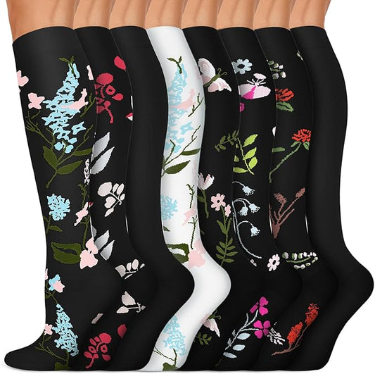 Iseasoo Copper Compression Socks (15-20 mmHg) for Men & Women - Running, Hiking, Cycling, Travel - Improves Circulation