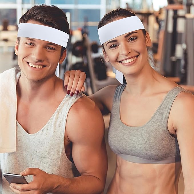 ONUPGO 18Pcs Head Ties for Men Women, Adjustable Headbands Sports Sweatband Ninja Ties Head Band, Sweat Wicking Workout Headband for Sports, Running, Tennis, Yoga, Soccer, Karate