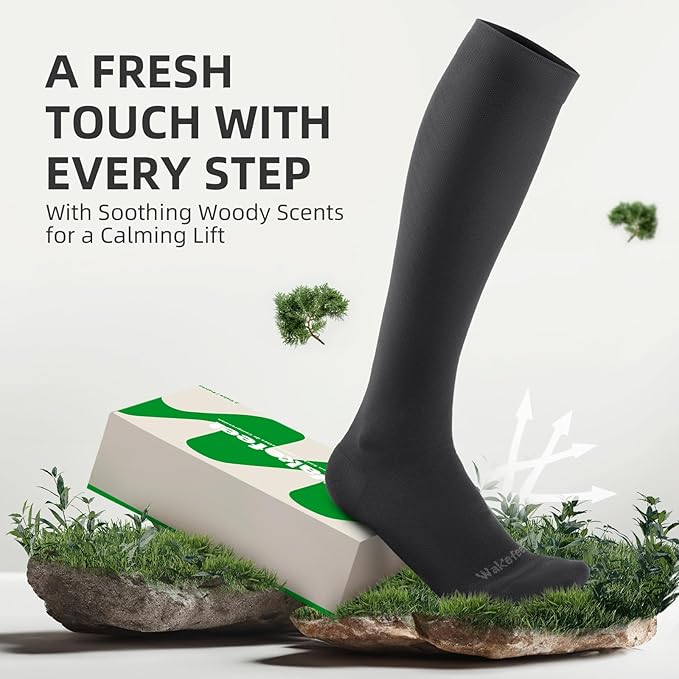 2 Pairs Compression Socks Women and Men, Compression Stockings Women for Calf Recovery, Relief, Discomfort