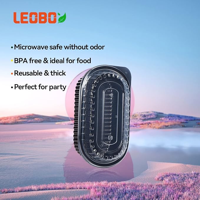 Meal Prep Containers, 45 Pack 1 Compartment Bento Box with Lids Reusable Food Storage Containers BPA-Free Microwave Dishwasher Freezer Safe To Go Containers (26 oz)