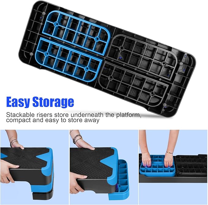 Adjustabl Aerobic Stepper Fitness Step Platform Health Workout for Sports Training