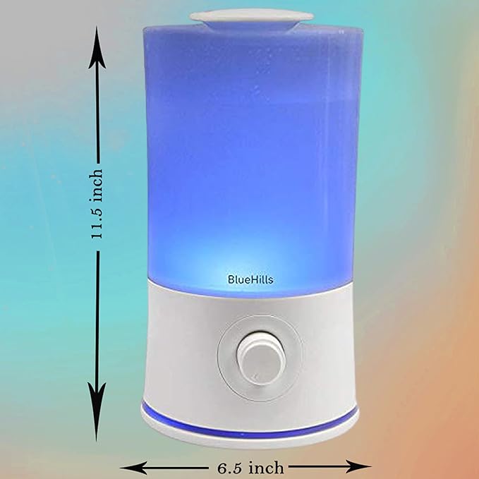 BlueHills Premium 2000 ML XL Large Essential Oil Diffuser Aromatherapy Humidifier for Large Room Home 40 Hour Run Huge Coverage Area 2 Liter Extra Large Capacity Huge Diffuser High Mist White E001