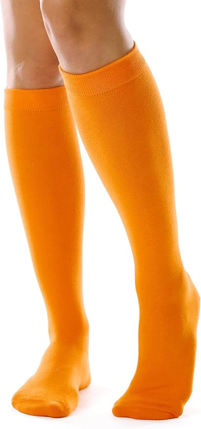 FITRELL Women's Knee High Socks Outdoor Sport Athletic Socks Casual Stripe Tube Socks 1-4 Pack