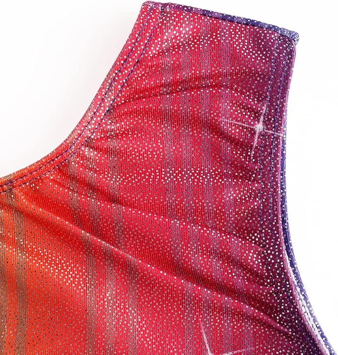 EQSJIU Leotards for Girls Gymnastics Sleeveless Sparkly Toddler Tumbling Outfits Dance Clothes Biketards for Kids 1-10 Years