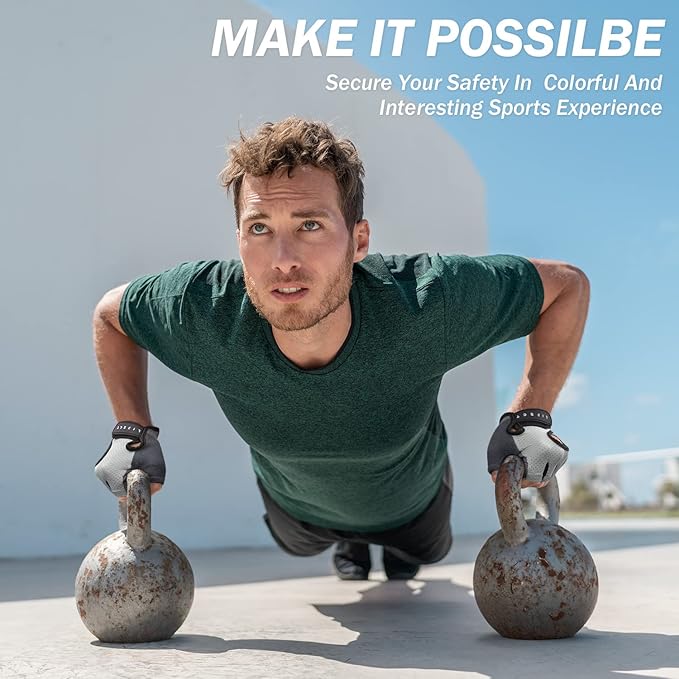 LIFECT Freedom Workout Gloves, Knuckle Weight Lifting Shorty Fingerless Gloves with Curved Open Back, for Powerlifting, Gym, Women and Men