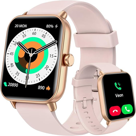 ENOMIR Smart Watch for Men Women, Alexa Built-in Fitness Tracker with Call Function & 2025 Upgraded 1.8" HD Anti-Fall Screen, IP68 Waterproof Heart Rate/Sleep/SpO2 Monitor, iOS Android Compatible